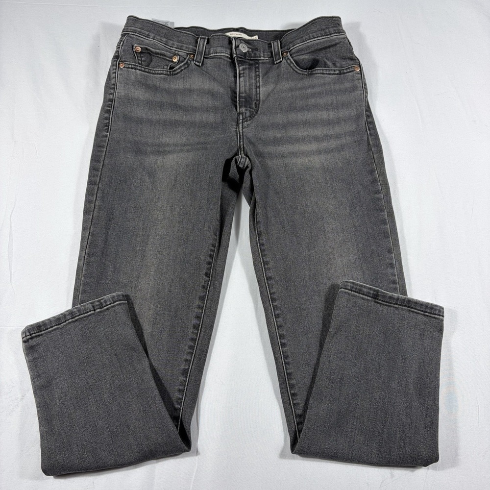 Levis Womens Boyfriend Jeans Size 28 Gray Washed Stretch Denim Casual Pants